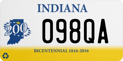 IN license plate 098QA