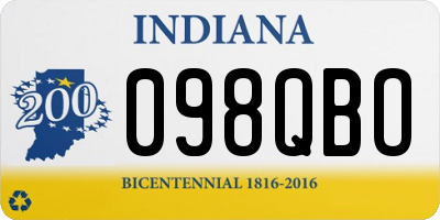 IN license plate 098QBO