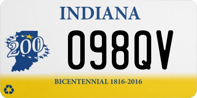 IN license plate 098QV