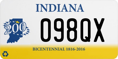 IN license plate 098QX