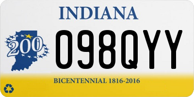 IN license plate 098QYY