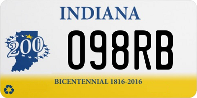 IN license plate 098RB