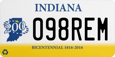 IN license plate 098REM