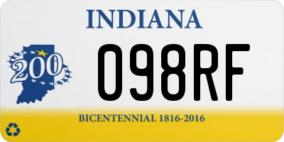 IN license plate 098RF