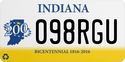 IN license plate 098RGU