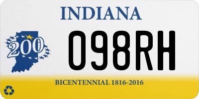 IN license plate 098RH