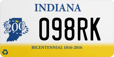 IN license plate 098RK