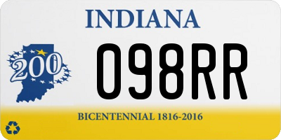 IN license plate 098RR