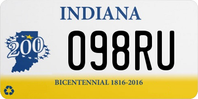 IN license plate 098RU