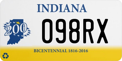 IN license plate 098RX