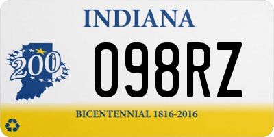 IN license plate 098RZ