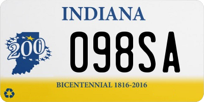 IN license plate 098SA