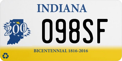 IN license plate 098SF