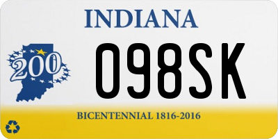 IN license plate 098SK