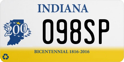 IN license plate 098SP