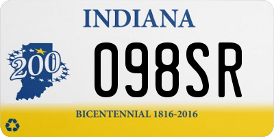 IN license plate 098SR