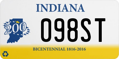 IN license plate 098ST