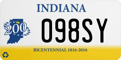 IN license plate 098SY