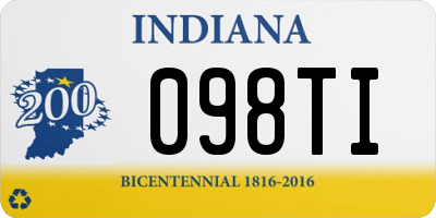 IN license plate 098TI