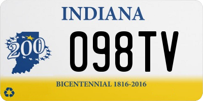 IN license plate 098TV