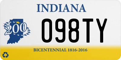 IN license plate 098TY