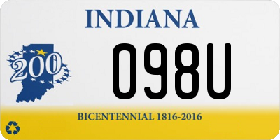 IN license plate 098U