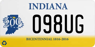 IN license plate 098UG