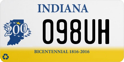 IN license plate 098UH
