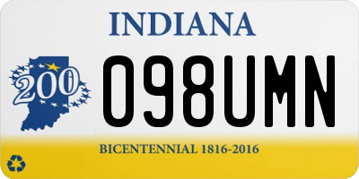 IN license plate 098UMN