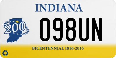 IN license plate 098UN