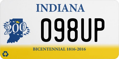 IN license plate 098UP