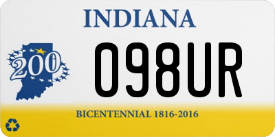 IN license plate 098UR