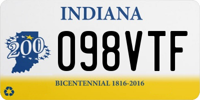 IN license plate 098VTF