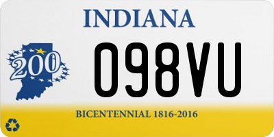 IN license plate 098VU