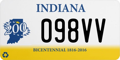 IN license plate 098VV