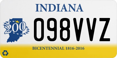 IN license plate 098VVZ