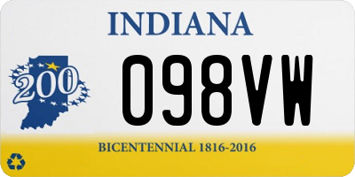 IN license plate 098VW