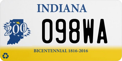 IN license plate 098WA