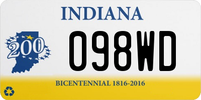 IN license plate 098WD