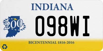 IN license plate 098WI
