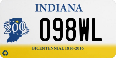 IN license plate 098WL