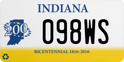 IN license plate 098WS