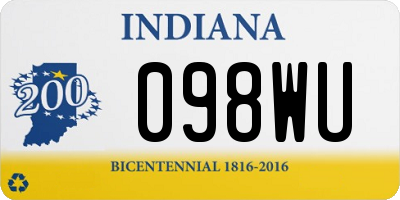 IN license plate 098WU