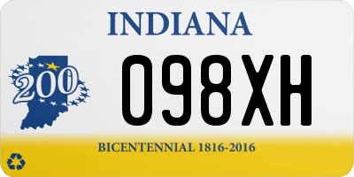 IN license plate 098XH