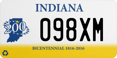 IN license plate 098XM