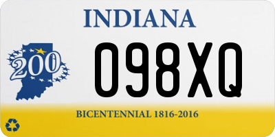 IN license plate 098XQ