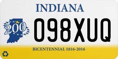 IN license plate 098XUQ