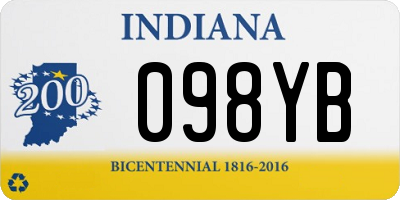 IN license plate 098YB