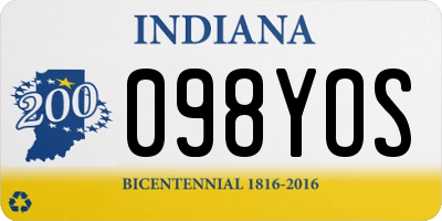 IN license plate 098YOS