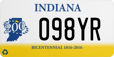 IN license plate 098YR